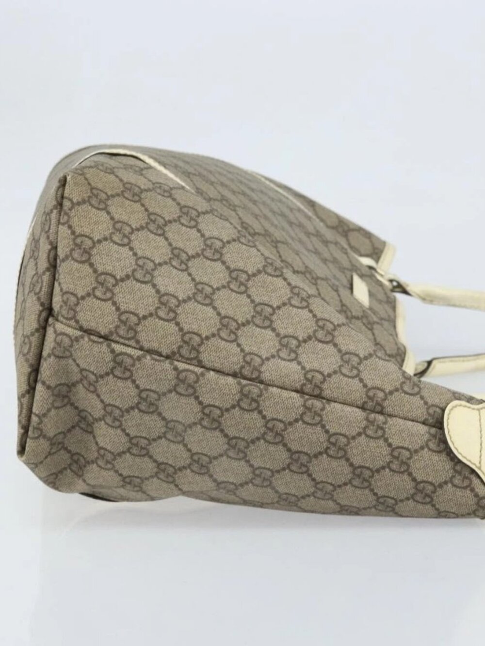 GUCCI GG Supreme Tote Bag PVC Beige Gold 197953 Auth ka2787 - Picture 4 of 15